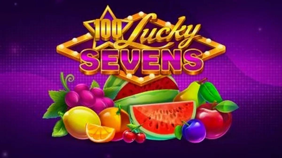 Tampilan visual mesin slot 100 Lucky Sevens dengan nuansa klasik